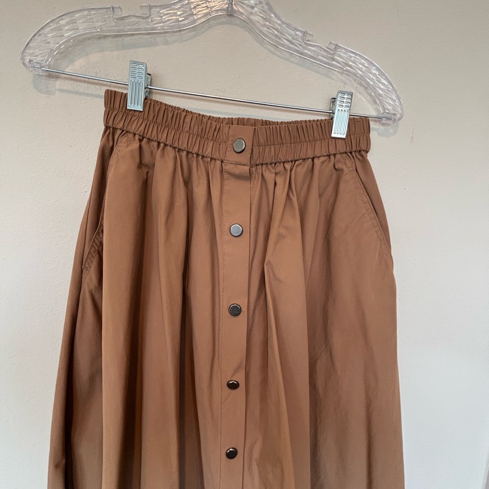 Zara Brown A-Line Skirt with Buttons Medium - Picture 2 of 4